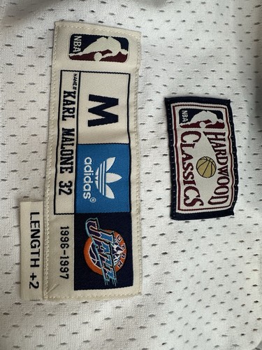 Karl Malone,Utah Jazz 32 Basketball Jersey White Purple Blue - Picture 3 of 6