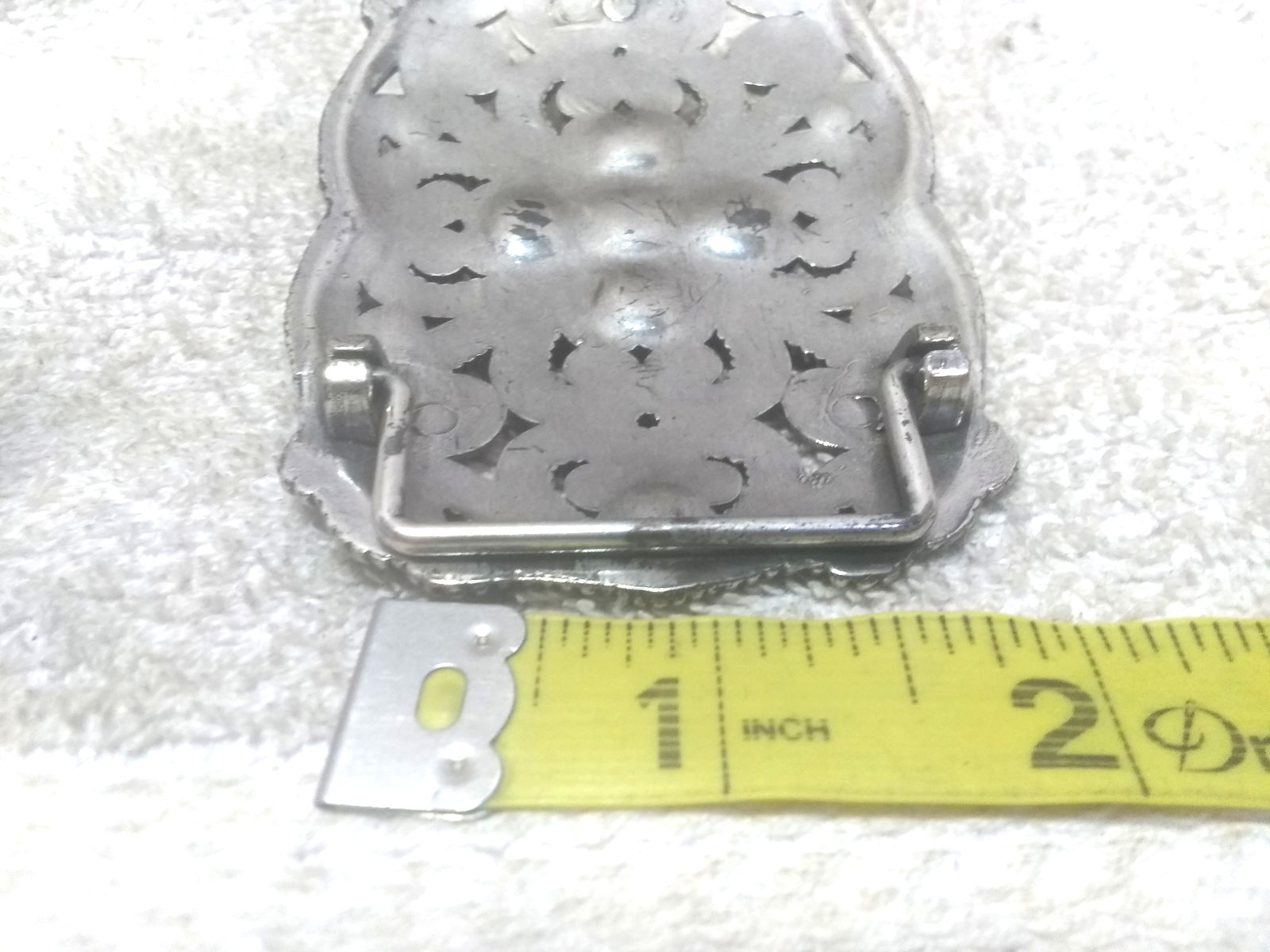 Large Rhinestone Filled Rectangle Flower Center S… - image 10