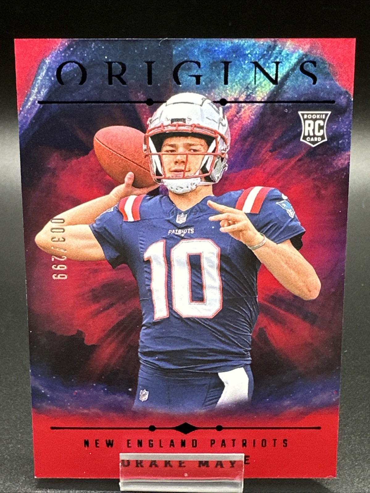 2024 Panini Origins - Rookies Drake Maye #145 Holo Red /299 (RC) New England SP