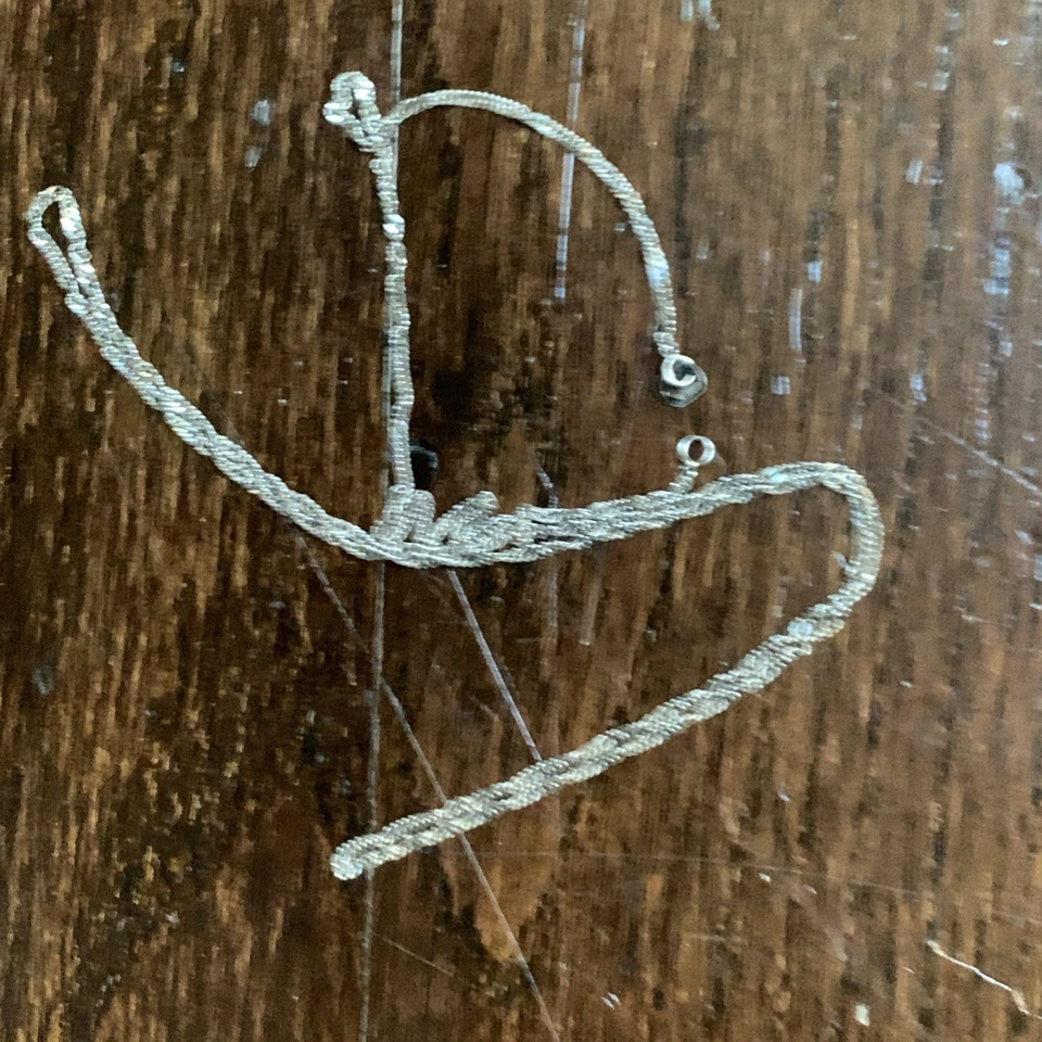 Cadena Singapur maciza de oro blanco de 14 quilates de 20 pulgadas de largo. Aurafin Italia 1,7 gramos Foto 3 de 4