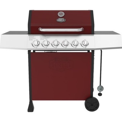 Expert Grill 720-0969GA 6 Burner Propane Gas Grill in Red | eBay
