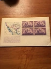 George Laffert Hand Drawn Coronado Cuarto Centennial FDC 1940 Block of 4