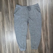Unbranded Heather Gray Knit Jogger Pants Drawstring Lounge Sweatpants
