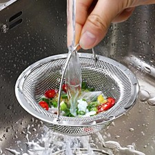 Vegetable Washing Basin Filter Screen Stainless Steel Kitchen Sink Filter, Garba