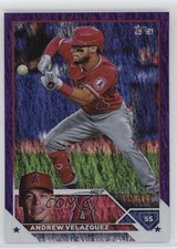 2023 Topps Series 2 Retail Purple Foil /799 Andrew Velazquez #605 0q3