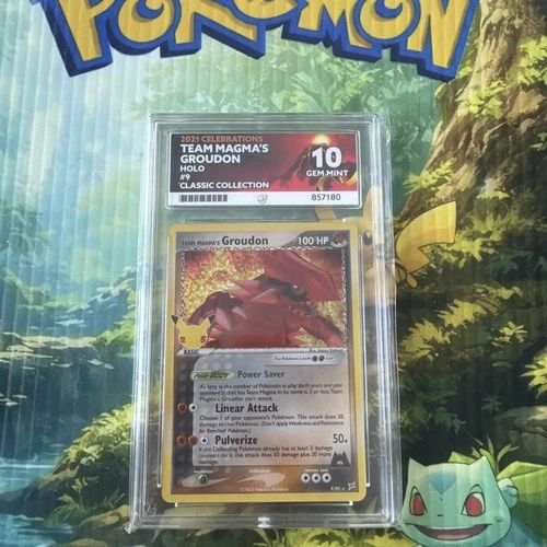Team Magma's Groudon 9/95 Celebrations 9/95 Pokemon Card ACE 10