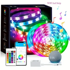 200ft Extra Long Smart LED Strip Lights – RGB, Music Sync, Dimmable