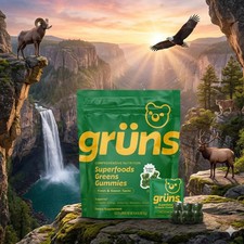 Sealed Gruns Vitamin Gummy Superfood - Sugar Free  Free Shipping 28 pack 
