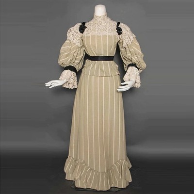 Victorian and Edwardian era gowns of the 1890s, duchess walking dresses