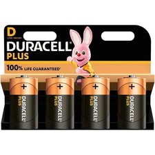 Duracell D Cell Batteries Size Plus Power Alkaline x 4 LR20, MN1300 MX1300 Mono