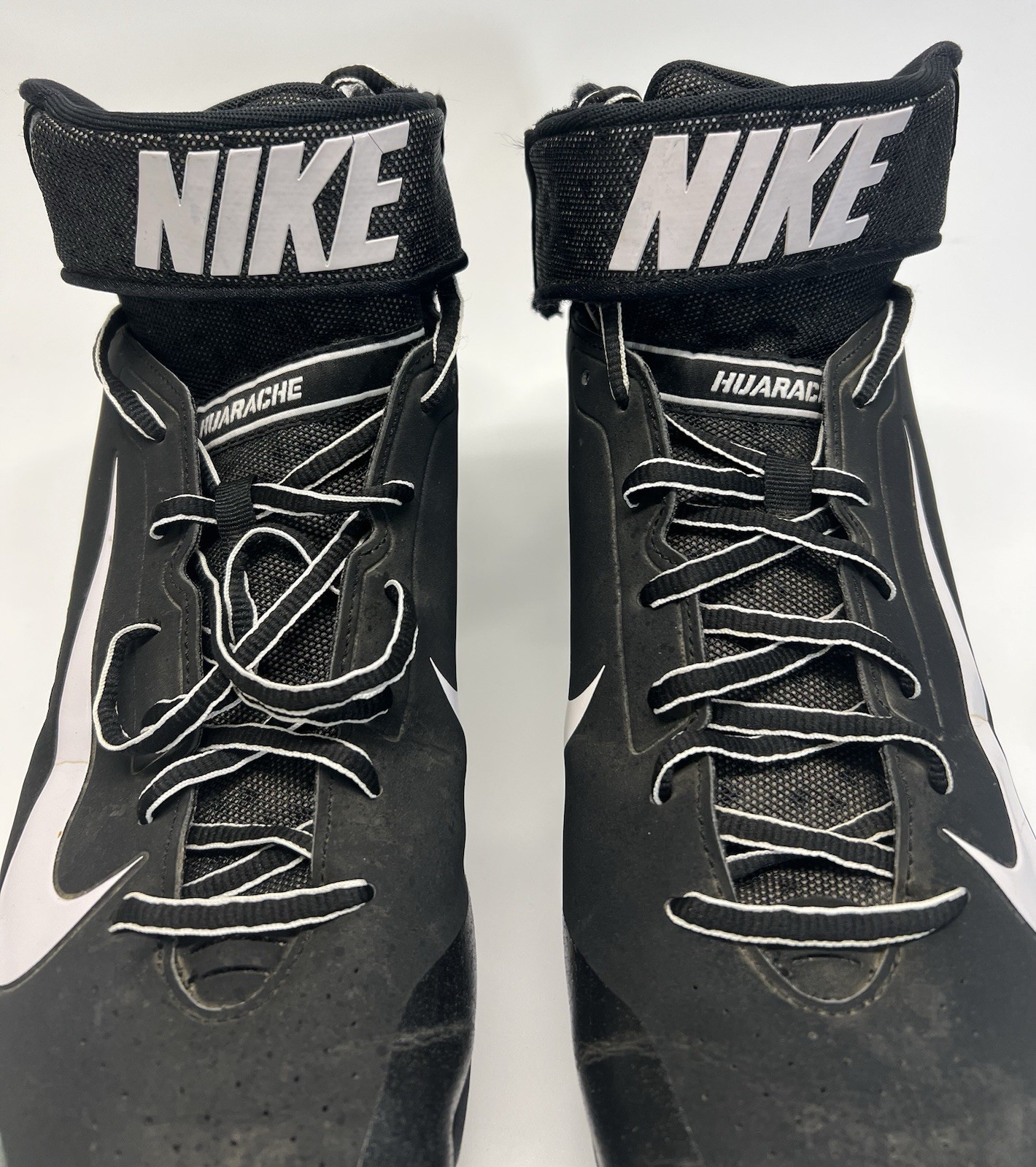 Nike Huarache Keystone Mid Metal Baseball Cleats Black  Size 12 (599235-001)