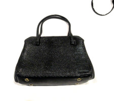 JR Jules Resnik black pebbled leather purse, c. 1960s