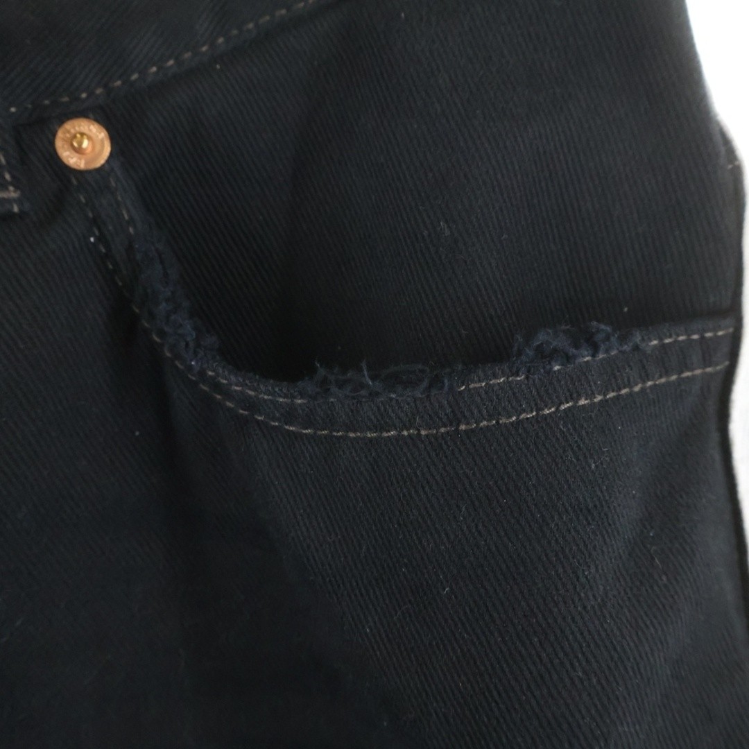 BALENCIAGA 23SS x ADIDAS LARGE BAGGY Sideline Denim Pants Black 724778 Used 8ee7 thumbnail 4