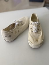 Vans Floral Marshmallow Authentic Mens 5.5 Womans 7 Sneaker