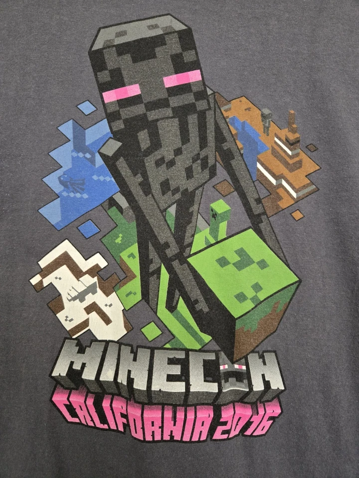 Minecraft Mojang Jinx серый Enderman рубашка футболка YL Minecon CA 2016 - Изображение 3 из 4