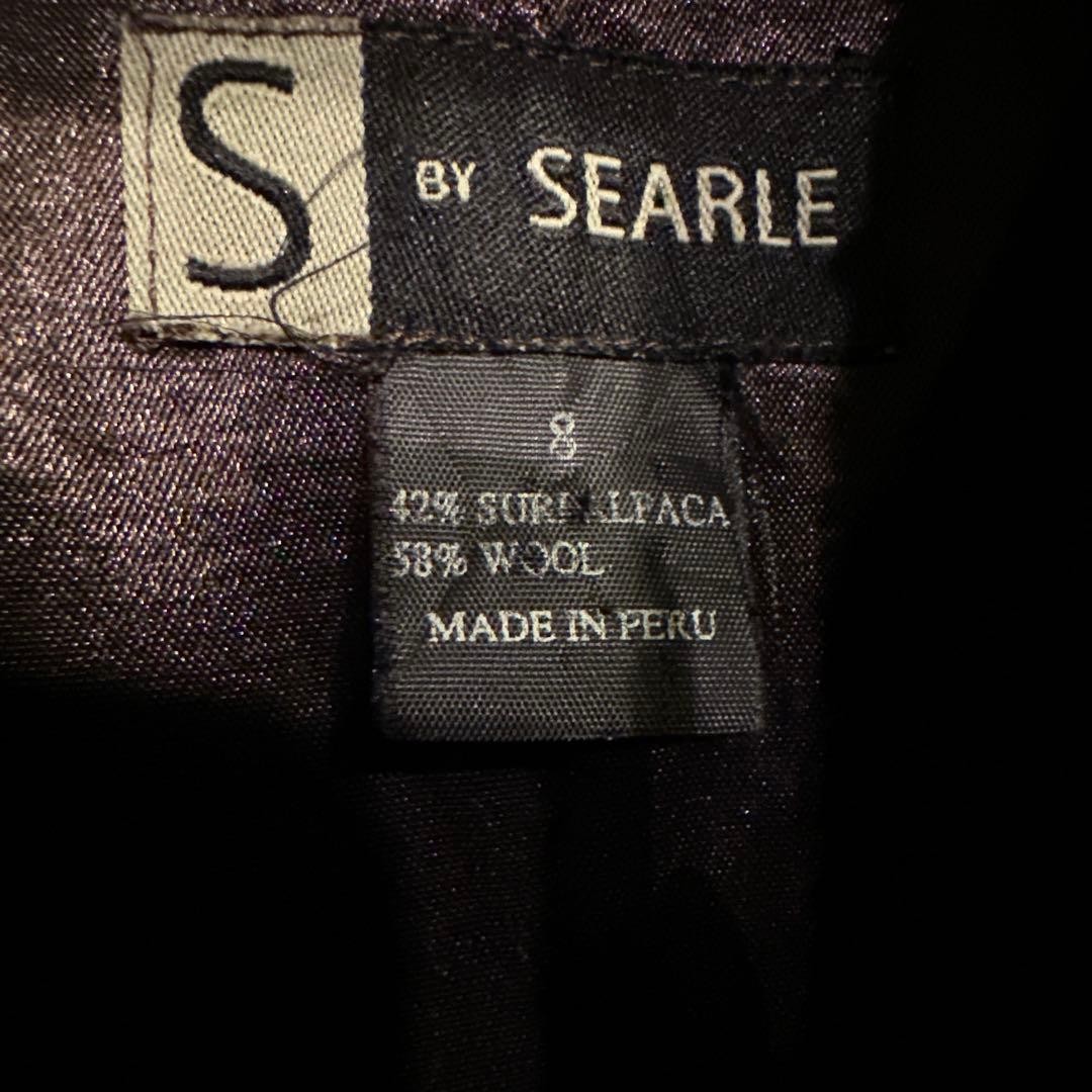 USED VINTAGE ALPACA DARK BROWN COAT, MADE PERU GOOD image 2