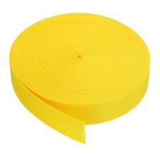 Flat Nylon Webbing Strap 1 Inch 20 Yards Bright Yellow for Backpack Luggage-rack