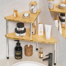 Bathroom Organizer Countertop Corner Shelf 2 Tier Bathroom Organization Bam...
