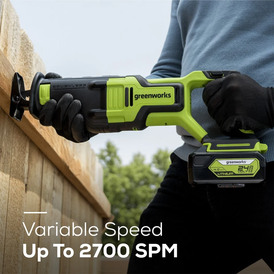 Greenworks 24V Brushless Reciprocating Saw (1-1/8" Stroke Length) - Tool Only - Image 3 of 4