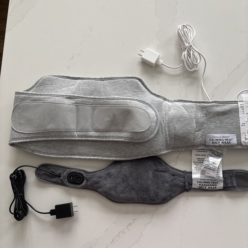 sharper image calming heat massaging neck wrap
