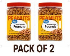 Great Value Honey Roasted Peanuts, 34.5 oz 2 PACK