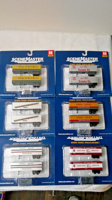 Walthers Scene Master HO Scale 35' PIGGYBACK Trailer 2-Packs FREE SHIP YOU PICK