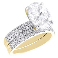 JFL Diamonds Gelbgold Lab-Grown Diamant SolitäR Brautset 5 CT