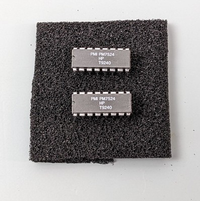 (2) PMI PM7524HP DIP16 8-Bit Digital-to-Analog Converter IC