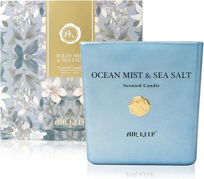 Airkeep Extra große Duftkerze 1300g, Ocean Mist & Sea Salt Kerze mit 