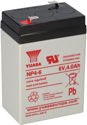 Yuasa Blei-Akku NP4-6 Pb 6V 4Ah  4,8mm Faston FG10451 LC-R064R5P NP4-6 Powerfit
