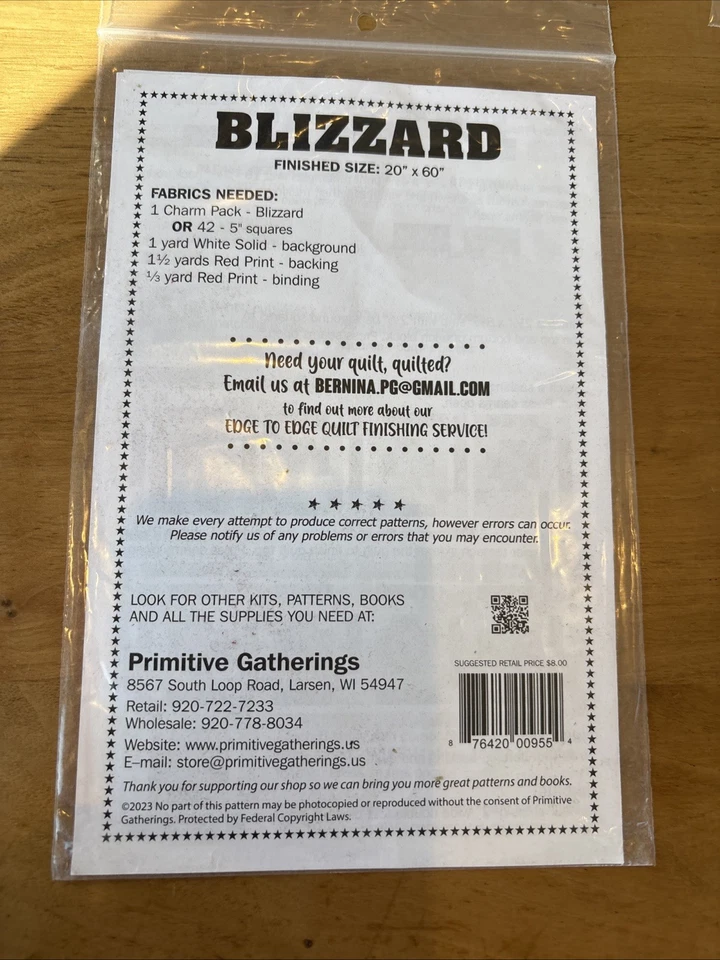 Primitive Gatherings BLIZZARD Pattern - Image 3 of 3
