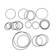 20Pieces 1mm Square Folded Rubber Belts 35-65mm 190mm New Assorted Common Belt