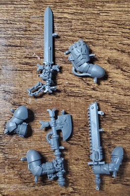 Warhammer 40K Space Marines Black Templars Melee Weapons - 5 pcs