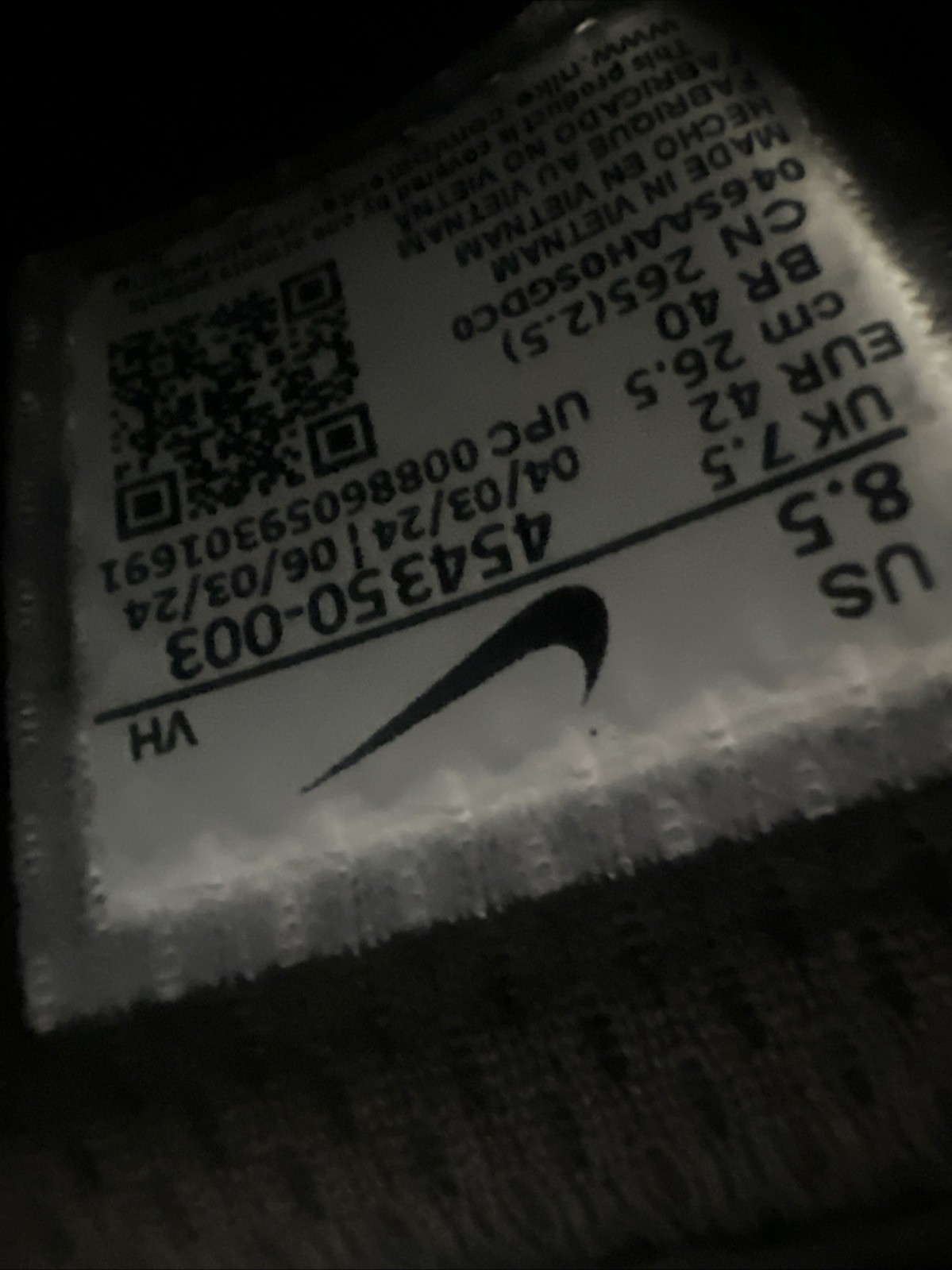 Nike Manoa Leather Men's Multi Size Black/Black-Black  454350 003