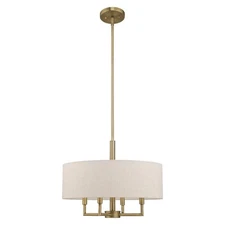 Livex Lighting - Meridian - 4 Light Pendant in Modern Style - 18 Inches wide by
