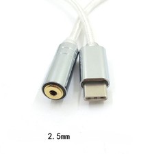 Type-C To 2.5MM Balanced/3.5MM Stereo/4.4MM Headphone Cable Adapter New