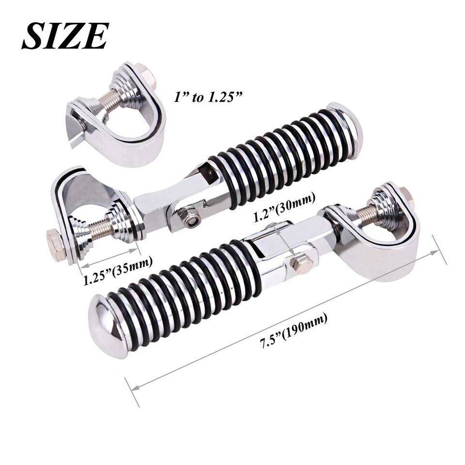 Protector de motor cromado barra de carretera estriberas de choque motocicleta para Harley Suzuki NUEVO Foto 2 de 4