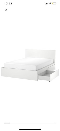 IKEA MALM Bettgestell 180x200 cm + 2 Schubkästen + 1 Lattenrost 90x200