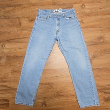 Vintage Levi's 505 Regular Fit Jeans Light Wash Denim Mens 36x34 Classic