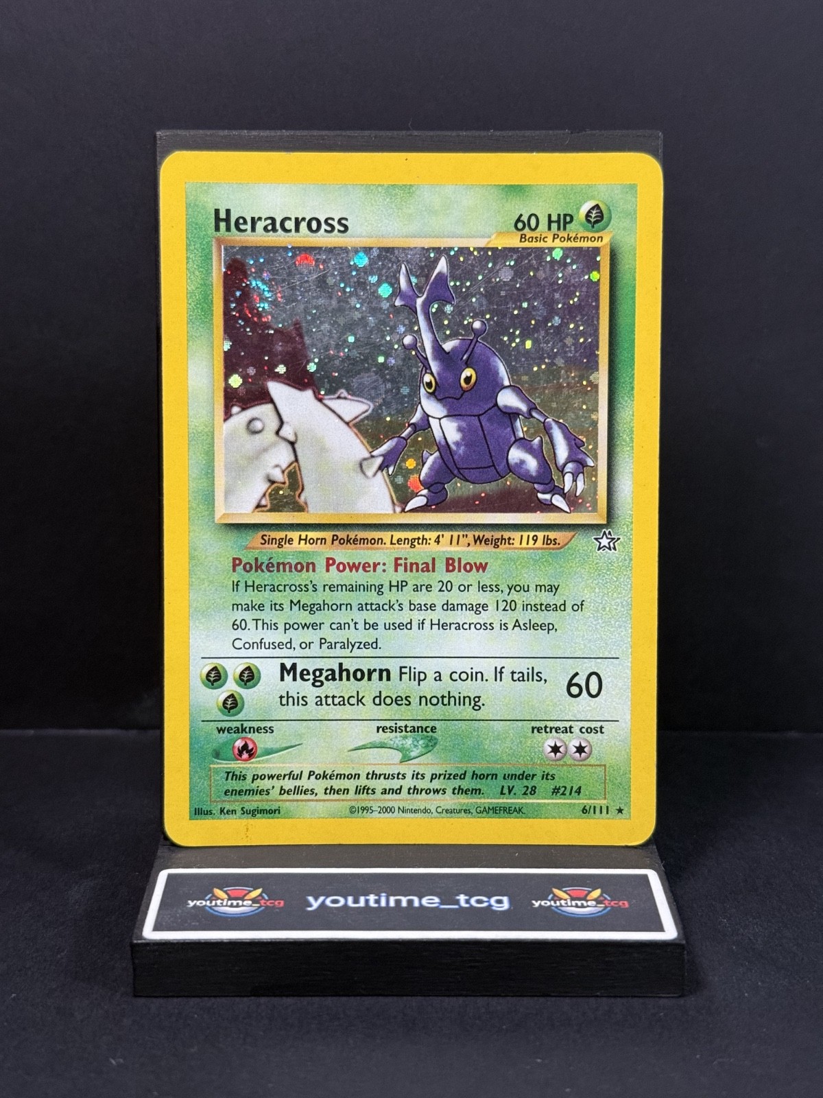 Pokémon Neo Genesis Holo Heracross #6 HP