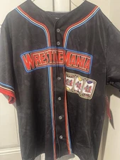 Wrestlemania 41 Las Vegas Casino Button Front Jersey WWE Men’s L Prosphere NWT