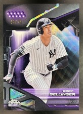 2026 Topps Chrome Black Cody Bellinger Purple Wave Refractor #/75 Yankees