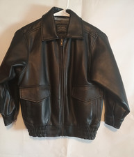 Arizona Boys Black Faux Leather Jacket Sz S