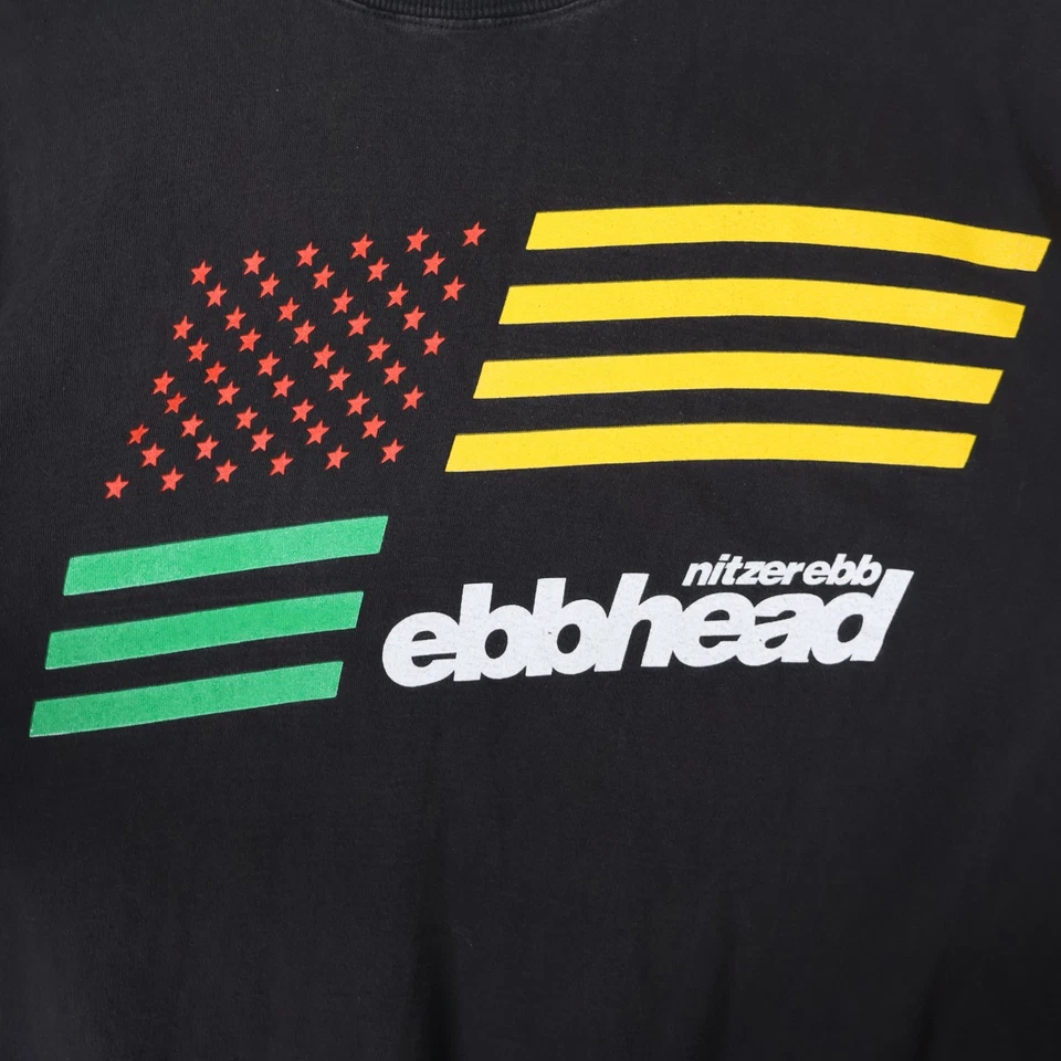 Vintage 1991 Nitzer Ebb Ebbhead Album Promo EBM Industrial Shirt XL 23x27 - Image 4 of 4