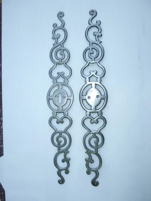 ENTREE DE SERRURE ACIER PAIRE DE FERRURES PORTE BUFFET XIX ème SAINTONGE - Photo 1/3