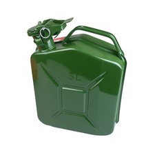 5L Green Metal Jerry Can Fuel Petrol Diesel Oil Containers Canister Army