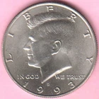 1993D John F. Kennedy Half Dollar  Circulated Coin