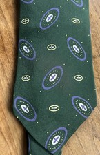 Polo Ralph Lauren Men's Handmade Green Geometric Tie 100 Silk Preppy Sm Flaw