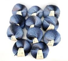 Rowan Tapestry Yarn Lot 11 Skeins Blue Wool Blend DK 120m each