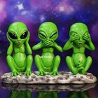 Nemesis Now Three Wise Martians See No Hear No Speak No Evil Alien Figurine Home